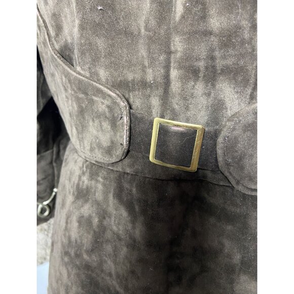 Vintage 60/70s ILGWU Faux Fur & Suede Women's Coat With Embroidered Cuffs & Quil - Picture 16 of 16